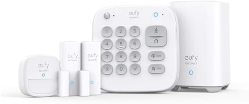 Meilleur eufy Security Kit Alarme Domestique 5 Pièces, Sécurité Domestique, Clavier, Détecteur de Mouvement, 2 Capteurs d’Entrée, Système d’alarme Domestique, Contrôle Via APP : Guide D’achat 2023