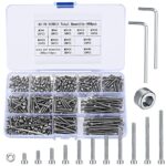Meilleur Guide d’Achat 440 Pièces M3 Jeu de Vis et écrous, Vis Boulon et écrous à Tête Hexagonale Acier Inoxydable, Vis Six Pans Creux, Boulons avec Tete Cylindrique Assortiment
