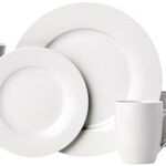 Meilleurs avis Amazon Basics Service de table 16 pièces pour 4 personnes, Blanche : Guide d’achat & Test