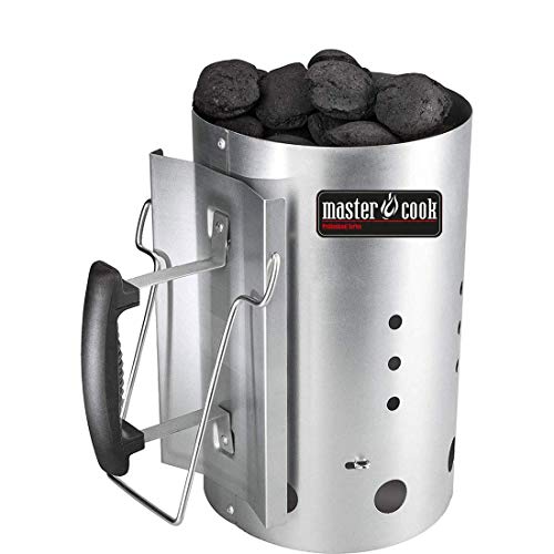 Brigros MasterCook – Cheminère BBQ avec Poignée Sécurité Aluminium, Allume-Chair Bois, 19x30cm > Meilleur Achat Plus de 1,5kg Capacité