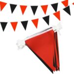 Meilleurs Décoration de fête de bannière de banderole noire et rouge, fanion imperméable de 20 M 52 pièces pour les décorations de maison de jardin de fête de mariage d’anniversaire d’intérieur et d’extérieur : Guide d’achat 2023