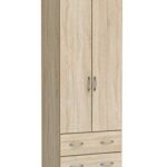 Meilleur Guide Achat Demeyere Armoire Chambre Adulte Lingère Dual 61 x 169 x 41 cm – Dressing – Rangement Tiroir 55 x 11 x 31 cm – Fabriquée en France, Chêne Brossé
