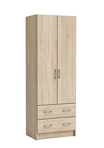 Meilleur Guide Achat Demeyere Armoire Chambre Adulte Lingère Dual 61 x 169 x 41 cm – Dressing – Rangement Tiroir 55 x 11 x 31 cm – Fabriquée en France, Chêne Brossé