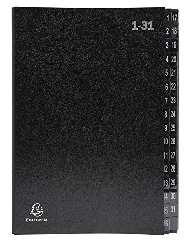 Meilleur Exacompta – Réf. 57032E – 1 trieur Ordonator – couverture rigide – intérieur en carte recyclée – onglets plastifiés numériques de 1 à 31 – 32 compartiments – dim 25×33 cm – pour A4 – couleur noir : Guide d’Achat 2025