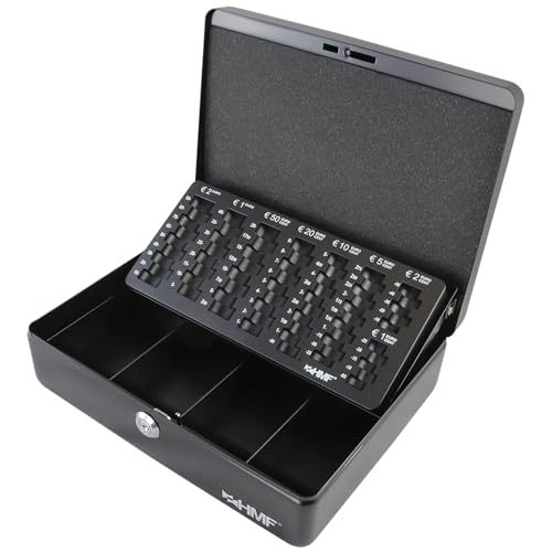 Meilleur Avis HMF 10015-02 Caisse à Monnaie 30 x 24 x 9 cm, Noir: Guide D’achat