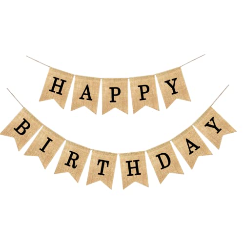 Happy Birthday Bannière Toile de Jute Vintage Guide d’Achat & Test !