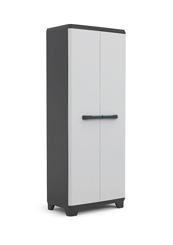 Kis 9724000 0616 02 Linear Armoire Haute Plastique Gris Clair/Noir 68 x 39 x 173 cm : Guide D’achat Éclairé 2023