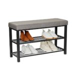 Guide d’achat Love IT Store IT – Loft Banc Chaussures Entrée – Meuble A Chaussure Étroite avec 2 Étagères- Construction Facile – Charge 100 kg – Noir/Anthracite – 80x31x50 cm