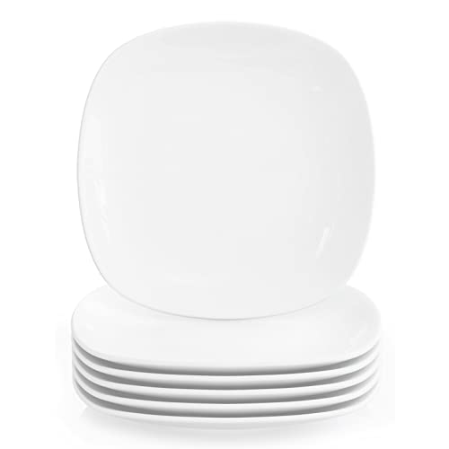 Meilleur Guide d’Achat MALACASA, Série Elisa, 6pcs Assiettes à Dessert Porcelaine, Assiettes à Gâteau, Assiettes et Plats de Service pour 6 Personnes