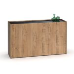 Muebles Pitarch | Aparador Salon Salle à Manger, Buffet, Meuble Auxiliaire, 3 portes, Noir et Chêne Gold, 80x140x40cm, Garde-Manger, Cuisine, Bureau, Moderne, modèle Irati : Le Guide D’achat Ultimate 2025