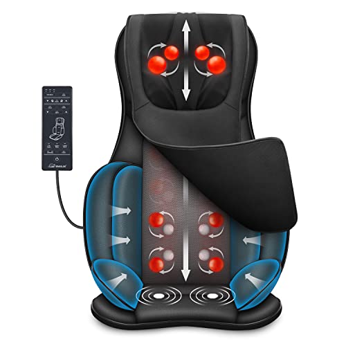 Snailax Siège Massage Shiatsu pour Dos & Cou – Masseur avec 8 Rouleaux et 3 Vibration Réglable, Fauteuil Massant Nuque/Lombaire avec Fonction Chauffage – Cadeau Homme Femme Noël : Guide Achat Incontournable