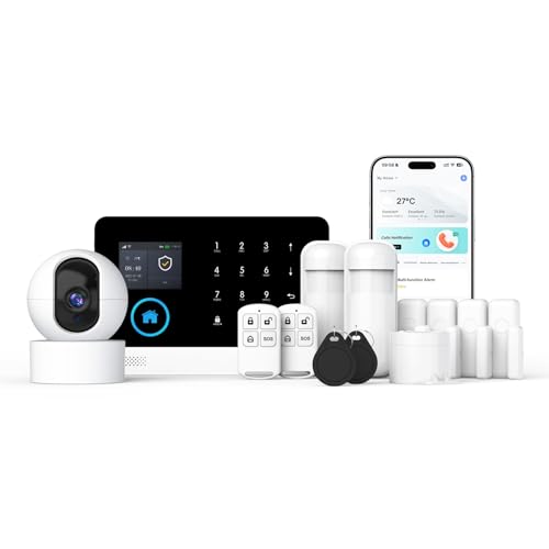 PG103 Système d’Alarme Domestique Full-Fonctionnel avec Caméra, GSM Alerte App, Sirène & Alexa Compatible: Le Meilleur Achat 2023