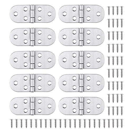 Zocipro 10 pezzi Charnière Inox et Vis Montage facile et solides : Guide d’Achats Pliante, Porte de Placard, Trappe, Fenêtre Bateau/Maison