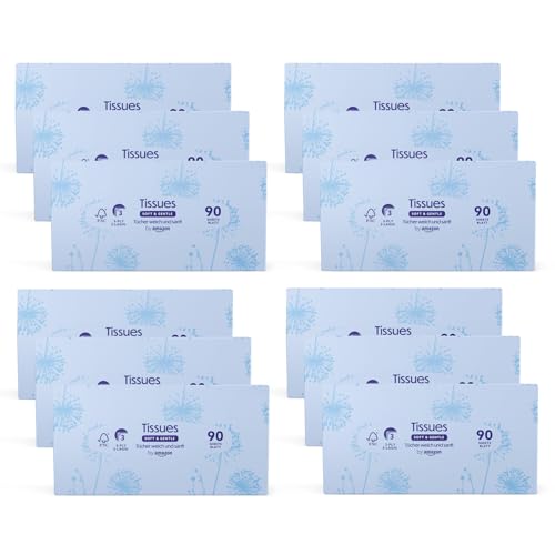 Meilleurs avis by Amazon Mouchoirs en papier 3 épaisseur, 1080 pièces, 12 lot de 90 (Auparavant Presto!): Guide d’achat détaillé