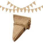Test jijAcraft Guirlande Fanions Toile de Jute, 15 Mètres/48pcs Drapeaux Triangle Bannière Vintage pour Mariage Fête Baptême, Décoration Intérieure et Extérieure : Choix Idéal 2023