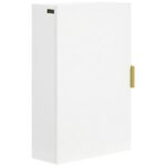 Kleankin Armoire Murale de Salle de Bain – Meuble de Rangement avec Étagère Réglable dim. 40L x 15L x 60H cm Blanc : Guide d’Achats Essential !